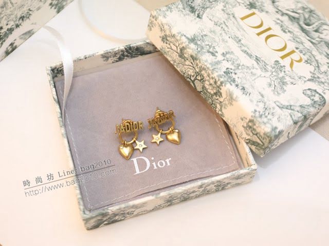 Dior飾品 迪奧經典熱銷款字母愛心耳環 氣質個性耳釘  zgd1301